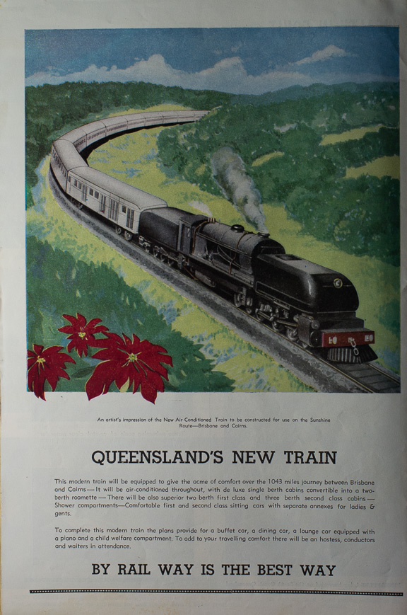 Advertisement for Sunlander (Queensland Annual 1949)